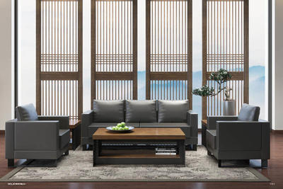 YIHE RECEPTION SOFA Furniture Sets CEO office sofa Three seater  pure leather sofa