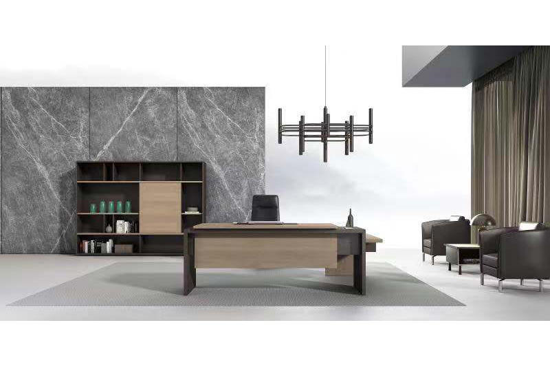 JIXIANG Black Executive Office Desk for manager