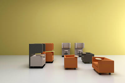 RECEPTION/LOUNGE OFFICE FURNITURE SET Colorful Stylish Lounge Chairs