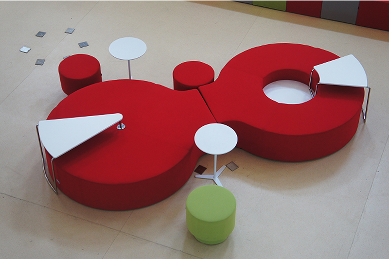 GOJO lounge sofa set stools for reception area-1